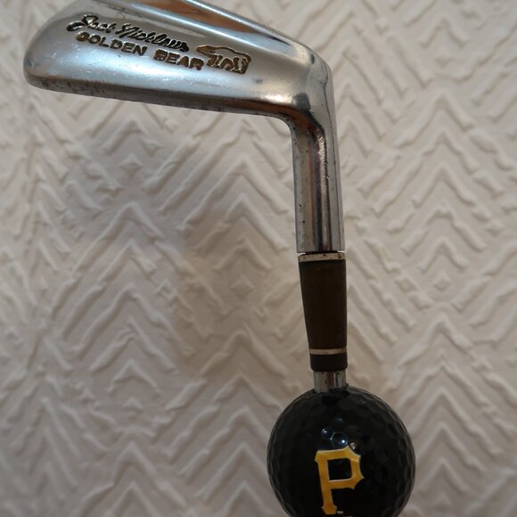 Handcrafted Golf Club Beer Tap Handle Jack Nicklaus Golden Bear 9 Iron Club - Picture 1 of 7
